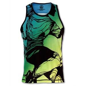 NEW INKNBURN men's motion tank singlet in multi